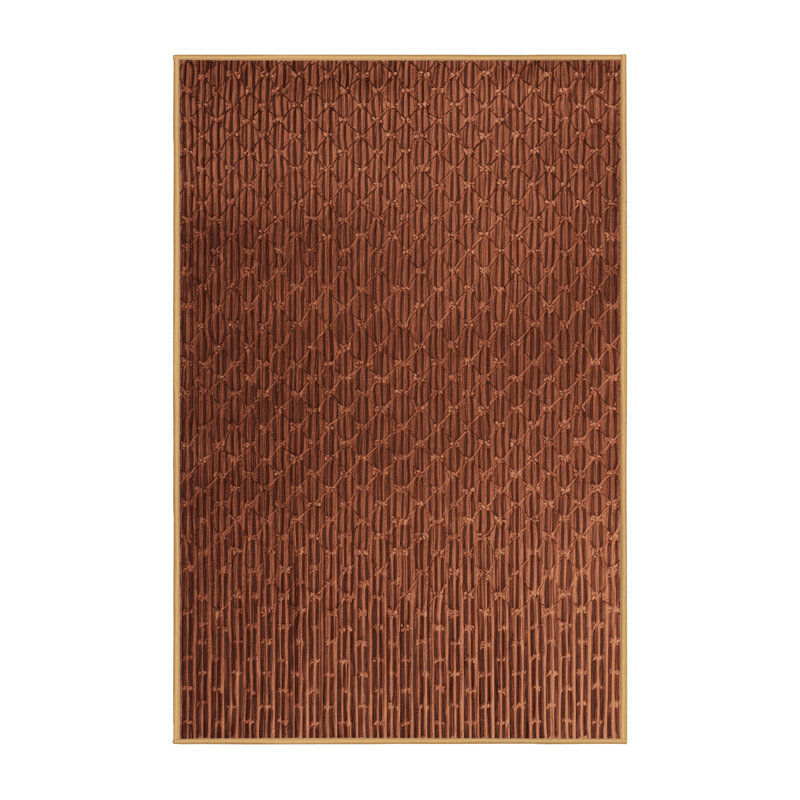Machine Washable Trellis Brown Area Rug, Rectangle 7' x 9'