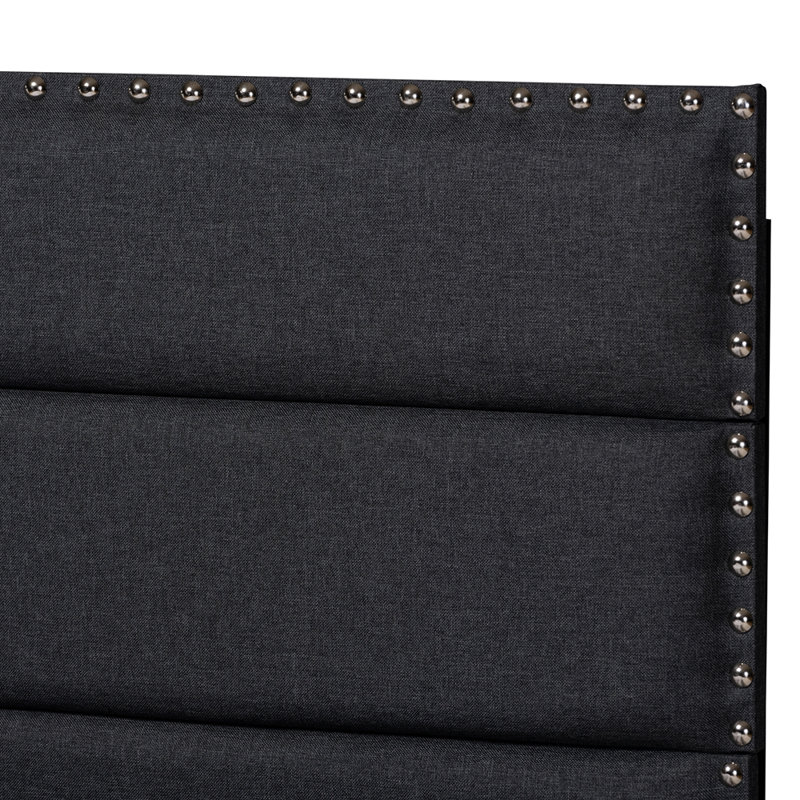 Etalo Upholstered Standard Bed, Dark Gray, Full