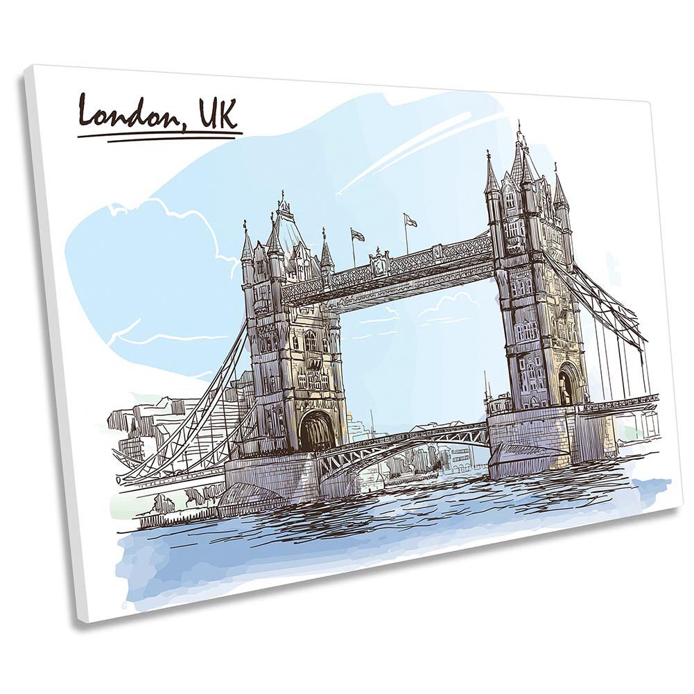 Tower Bridge London - Wrapped Canvas Print