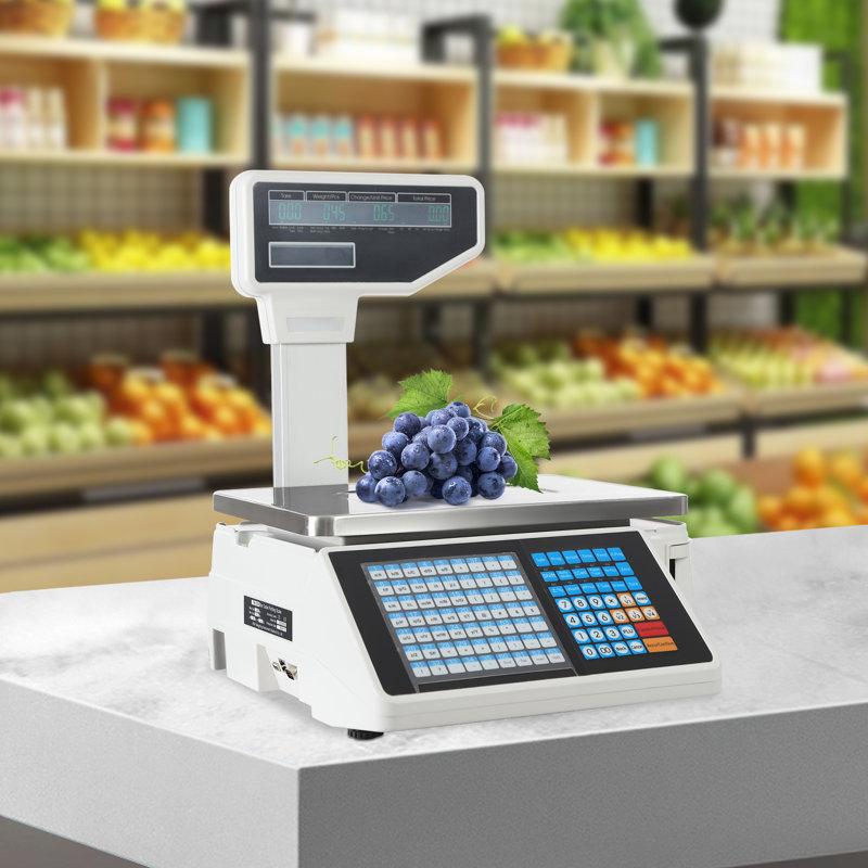Balance commerciale avec imprimante d'étiquettes et de reçus