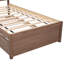 Structure de lit simple moderne en noyer avec lit gigogne - offrant une expérience de sommeil confortable dans un design robuste et élégant-859285416
