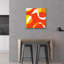  «Orange Starburst 3» par Laura Gibson, art mural en verre acrylique, 24 po x 24 po-753491442