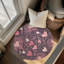 Tapis rose tressé à motif de cœurs de la Saint-Valentin-106464017