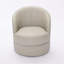 Fauteuil d'appoint pivotant en cuir Gream Top-grain, 360 ° lisse Spin, chaise longue moderne de style Mid-Century pour le salon / bureau-191176630