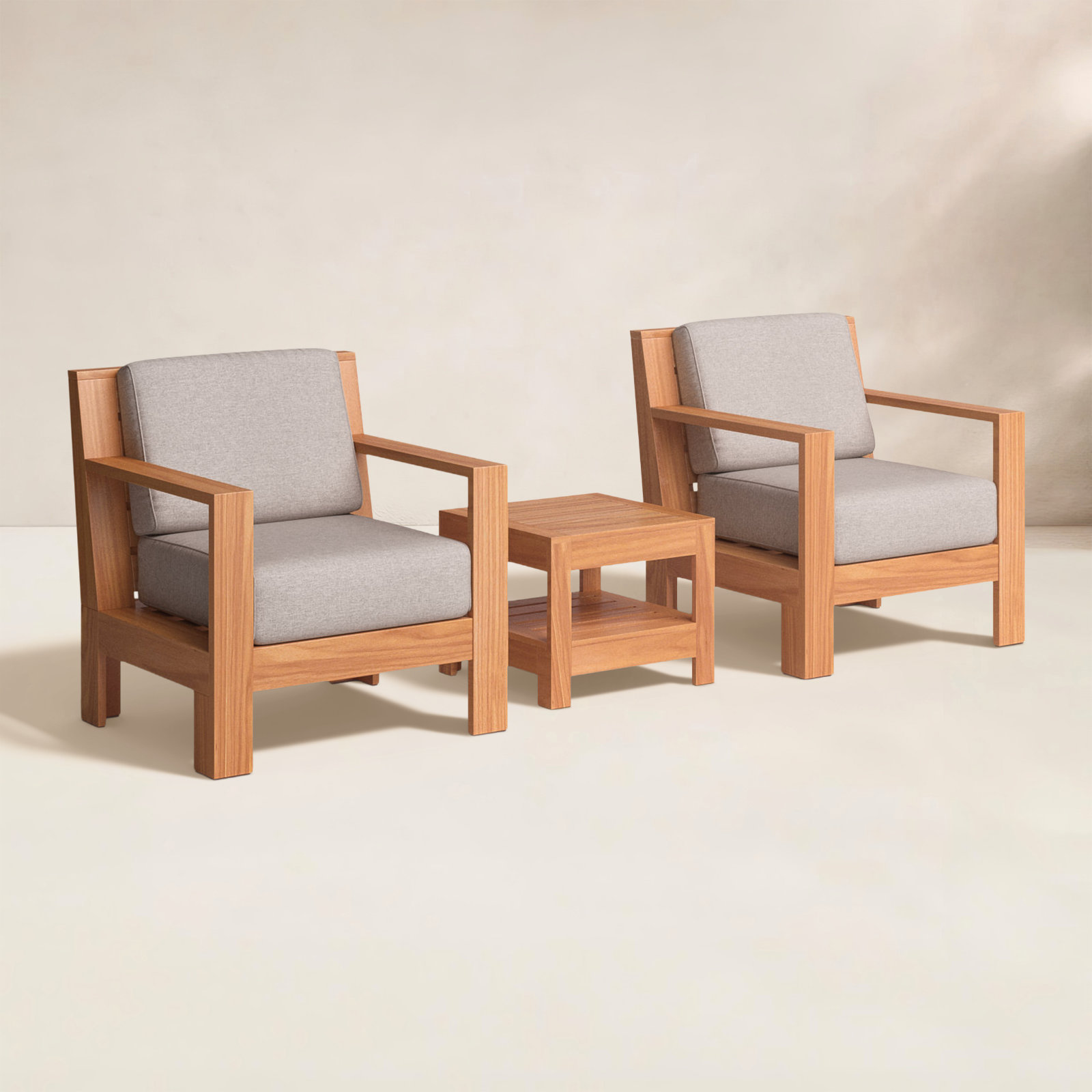 Chaney 2-Person Sunbrella® Patio Seating Group, Cast Shale Sunbrella®
