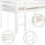 Lit mezzanine simple blanc avec contreplaqué-130082295