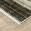 Tapis de couloir géométrique beige tissé à la main 8 pi avec franges