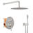 12-Inch Round Rain Shower System, High-Pressure Shower Head & Handle Set with Valve, All-Metal Trim-126439240