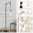  Arc Floor Lamp Seamless hand drawn rainbows sun Trendy baby texture for fabric Tall Modern Standing Lamp LED Adjustable Linen Lampshade 3 Color Temperatures