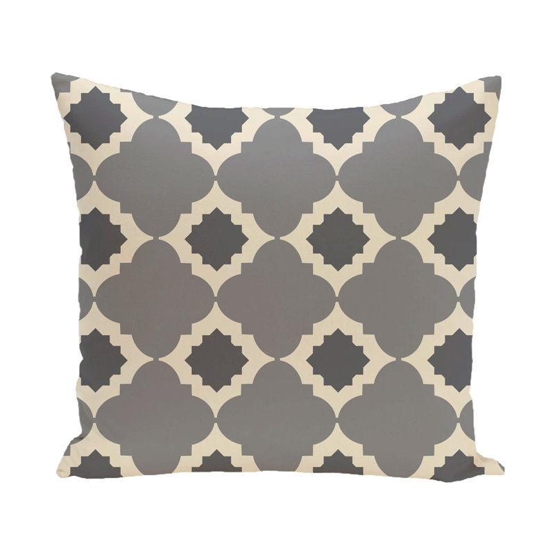 Housse et coussin, H 18 po x l 18 po, Gris