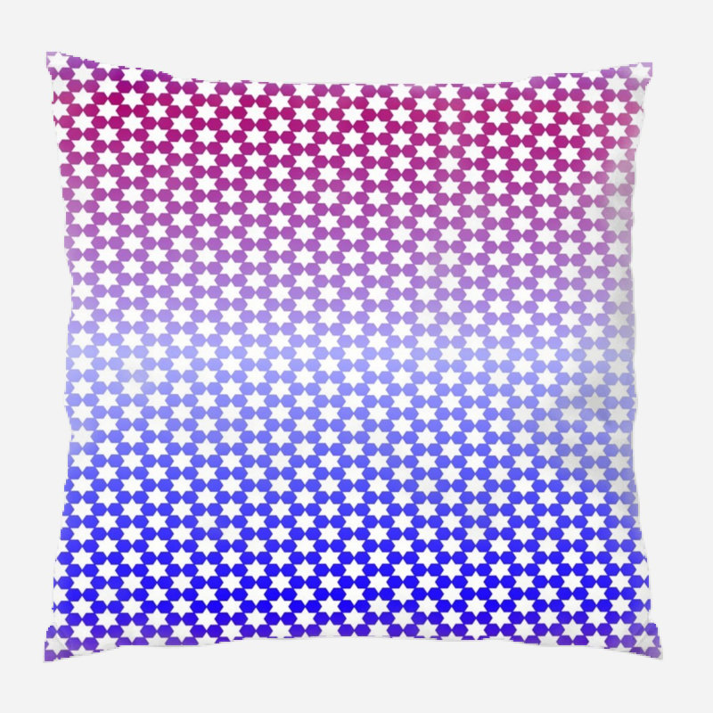 Coussin décoratif à motif, Intérieur, Bleu / Rose
