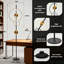 Lampe sur pied moderne à DEL avec télécommande - Lampe sur pied en spirale à intensité variable de 40 W, 3 températures de couleur, éclairage lumineux de 2500LM pour le salon, la chambre à coucher et le bureau