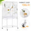 136cm Flat Top Floor Bird Cage with Wheels-757901233