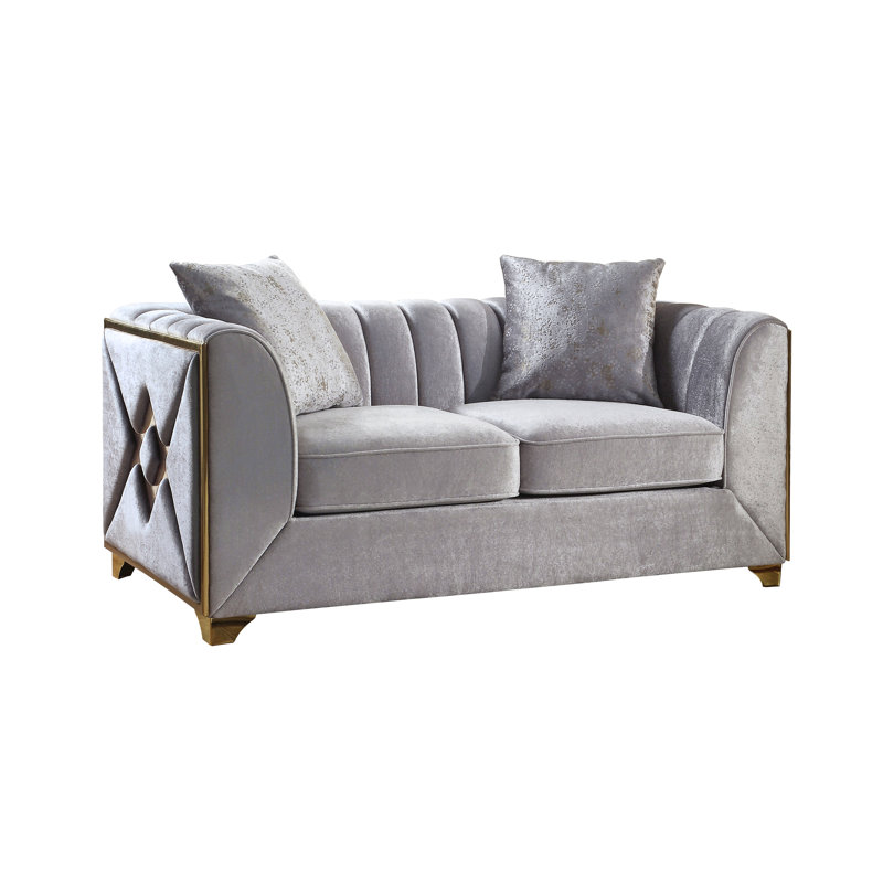 Causeuse de style moderne en argent, Argent argent