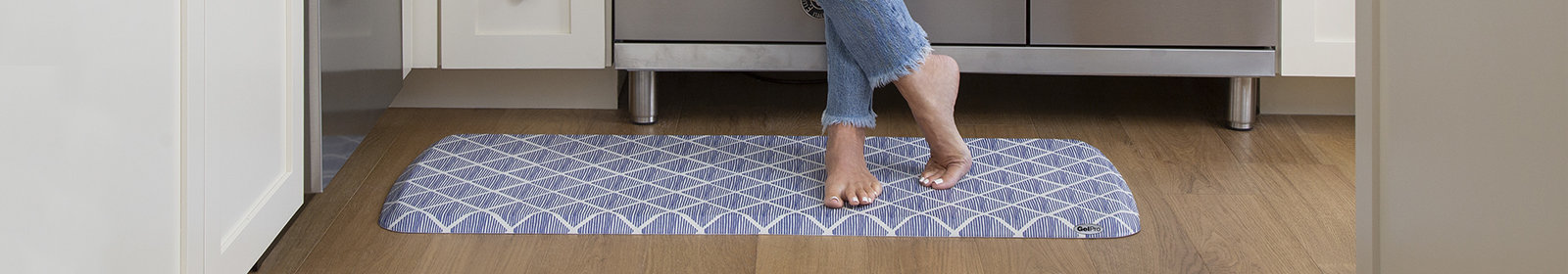 GelPro Elite Comfort Kitchen Floor Mat Linen 20 in. x 72 in. Truffle