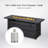 Niven Rectangle Steel and Iron Propane Smokeless Fire Pit Table with Lid-690573660