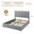 Hydraulic Lift Up Upholstered Platform Bed with Adjustable Headboard-1049167643-1049167641