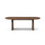 Table basse ovale en bois massif, finition noyer lisse, support incurvé pour un poids uniforme, plateau elliptique créatif multi-fonctions, support, ajoute de l'art à la maison-145236706