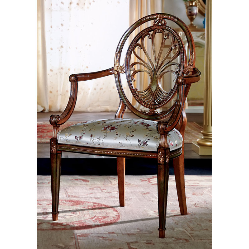 Arm Chair in Cherry/Gray