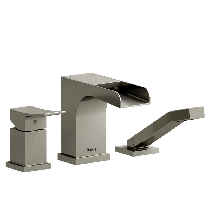 Zendo™ Single Handle Deck Mounted Roman Tub Faucet, Brushed Nickel