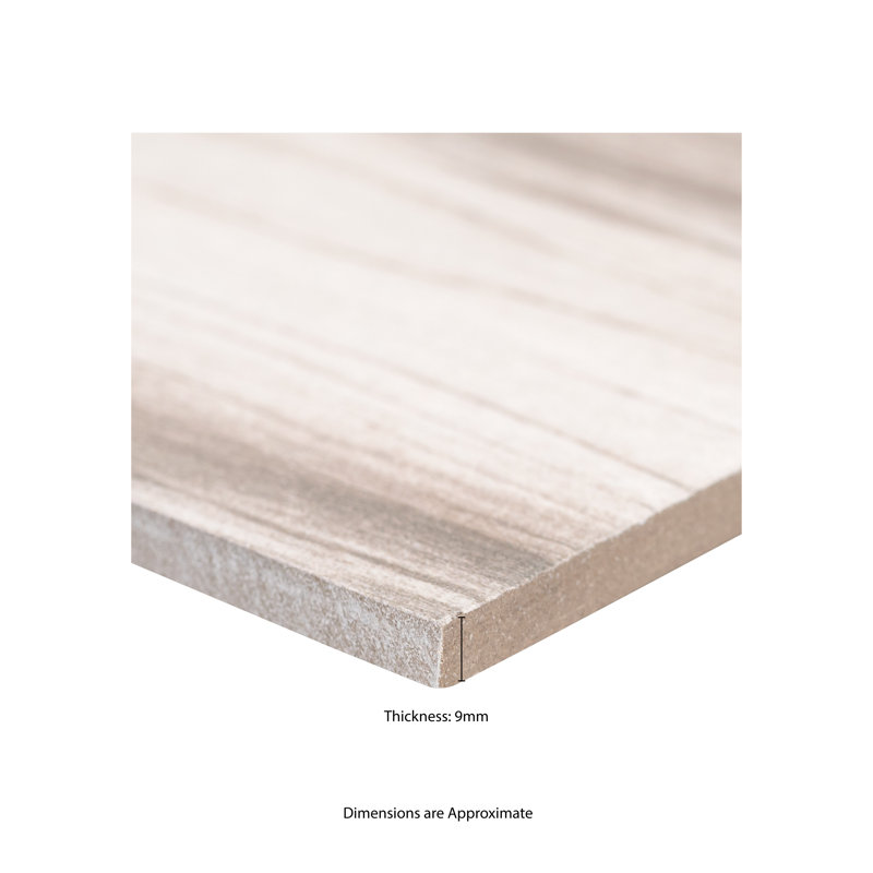 Willowmere 6 in. x 24 in. Matte Porcelain Wood Look Floor and Wall Tile, Luno