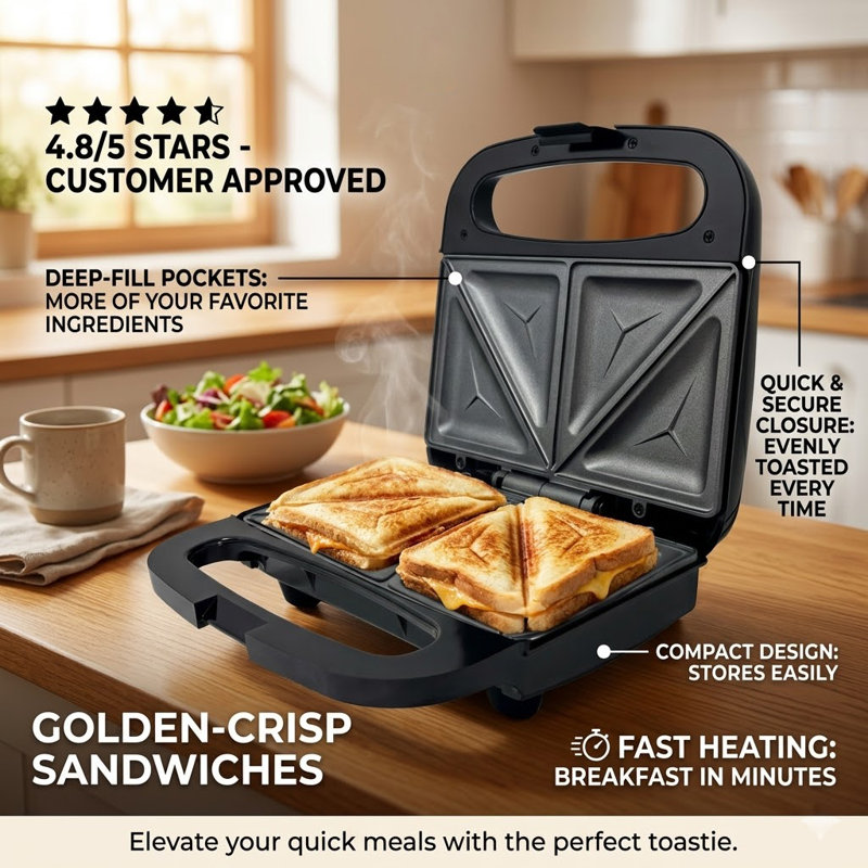 Sandwich Maker, 750 W, White