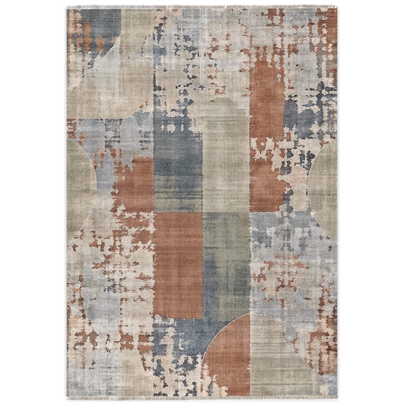 Wylda Abstract Indoor / Outdoor Rug, Runner 4' x 16'5"