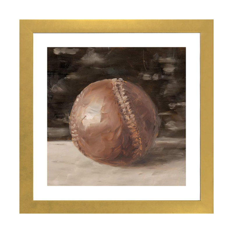 « Cuir vintage I » par Ethan Harper, reproduction d’art, H 16 po x l 16 po x p 1 po, Papier encadré doré, Blanc