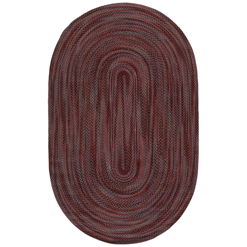 Randallstown Flat Weave Cotton Rug, Oval 5' x 8'