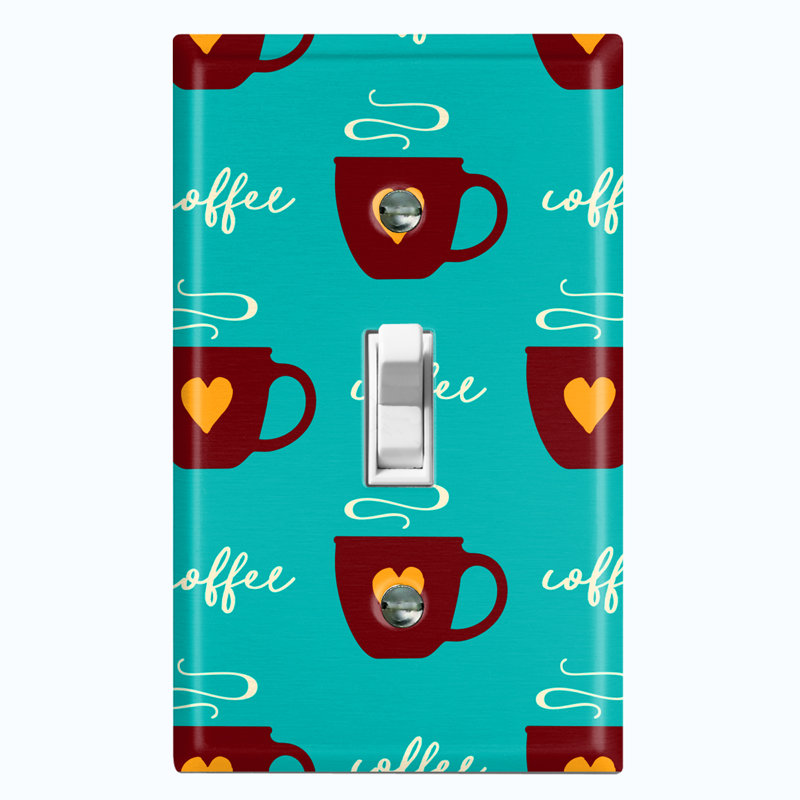 Patterned 1 - Gang Toggle Light Switch Standard Wall Plate