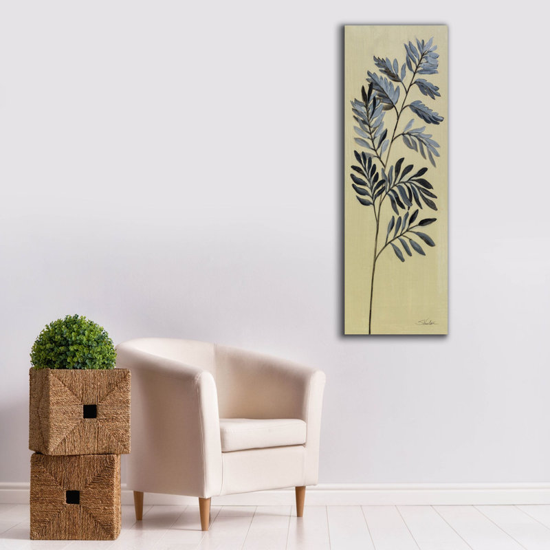 «Tall Fern 1» par Silvia Vassileva, art mural sur toile, H 60 po x l 20 po