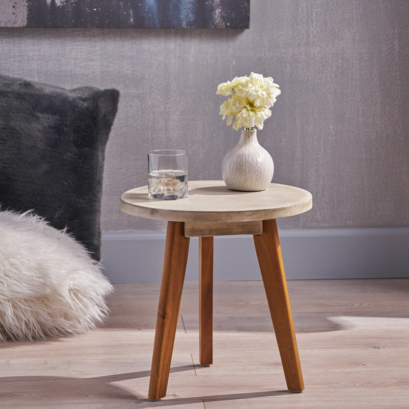Table d'appoint Marina, Beige / Naturel