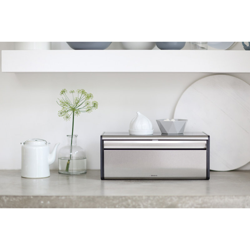 Matte Steel Fingerprint Proof Fall Front Bread Box