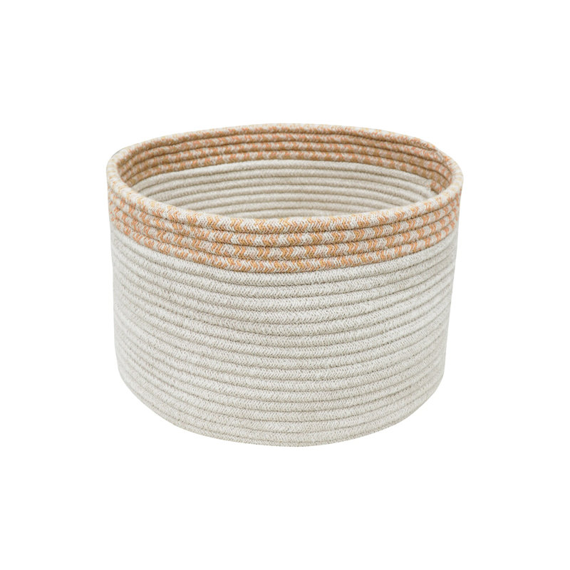 10" H Recycled PET/Cotton General Basket, Natural/Honey