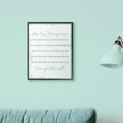 «Love You The Most Family Home Textured Word Design», art textuel
