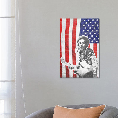 Jimi Hendrix Big Flag - Graphic Art Print