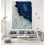 «Up Close Blue Mineral I», reproduction d'art sur toile géante 72 po x 54 po