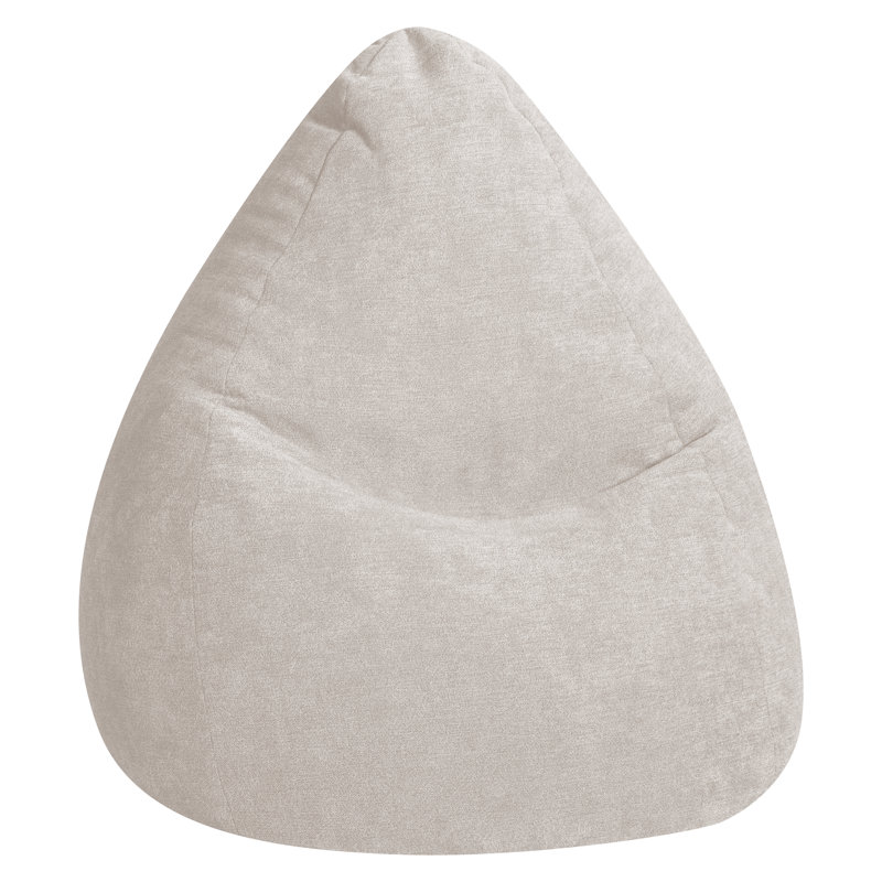 Alfa Standard Bean Bag Chair, Beige 100% Polyester