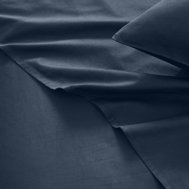 Ensemble de 4 valises pour chambre d'amis, Bleu minuit, Ensemble de draps grand lit + 2 taies d'oreiller