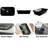 Los Flexi 24" x 15" Matte Black Ceramic Semi-Recessed Rectangular Vessel Bathroom Sink with Pop-Up Drain