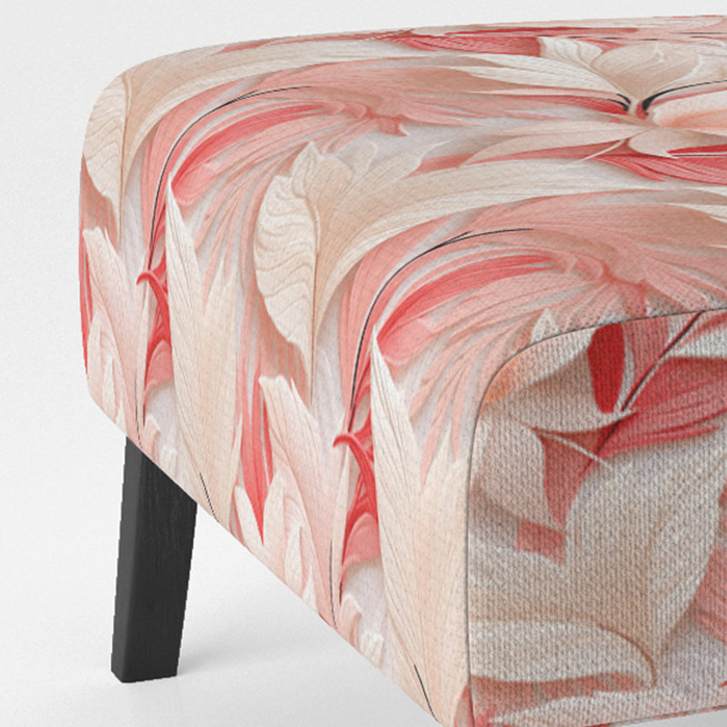 Upholstered Tropical Accent Slipper Chair C, Tropical Lines Ii Tropical Pattern