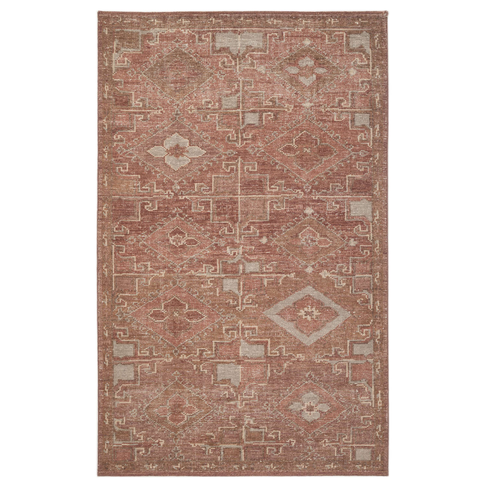 Maeve Hand-Knotted Geometric Wool Rug, Rectangle 7'9" x 9'9"