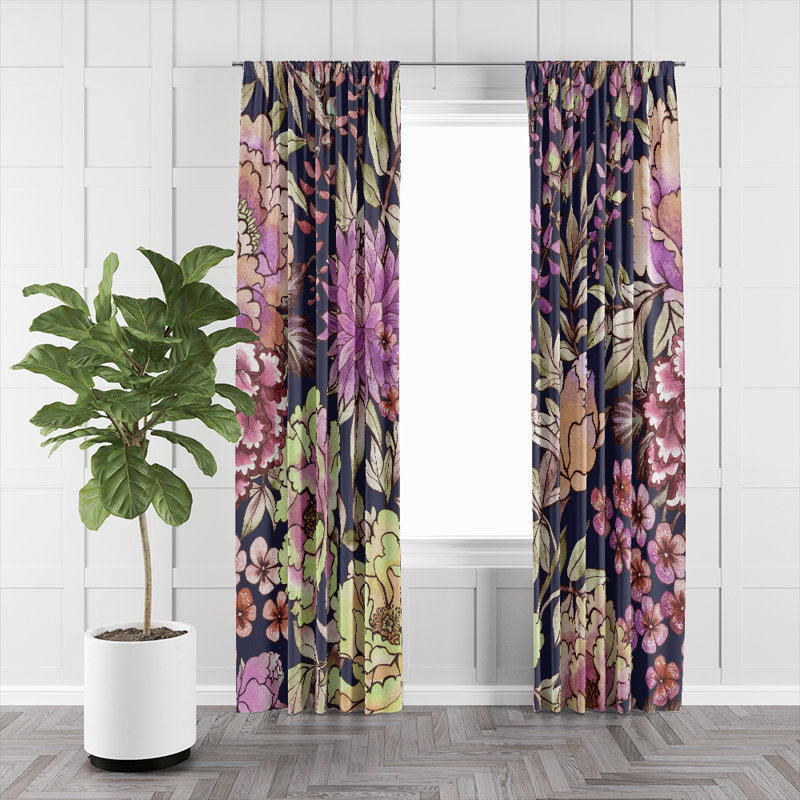 Semi Sheer Curtain Pair, 56" W x 78" L