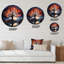 Horloge murale orange et érable orange et paysages-251609655