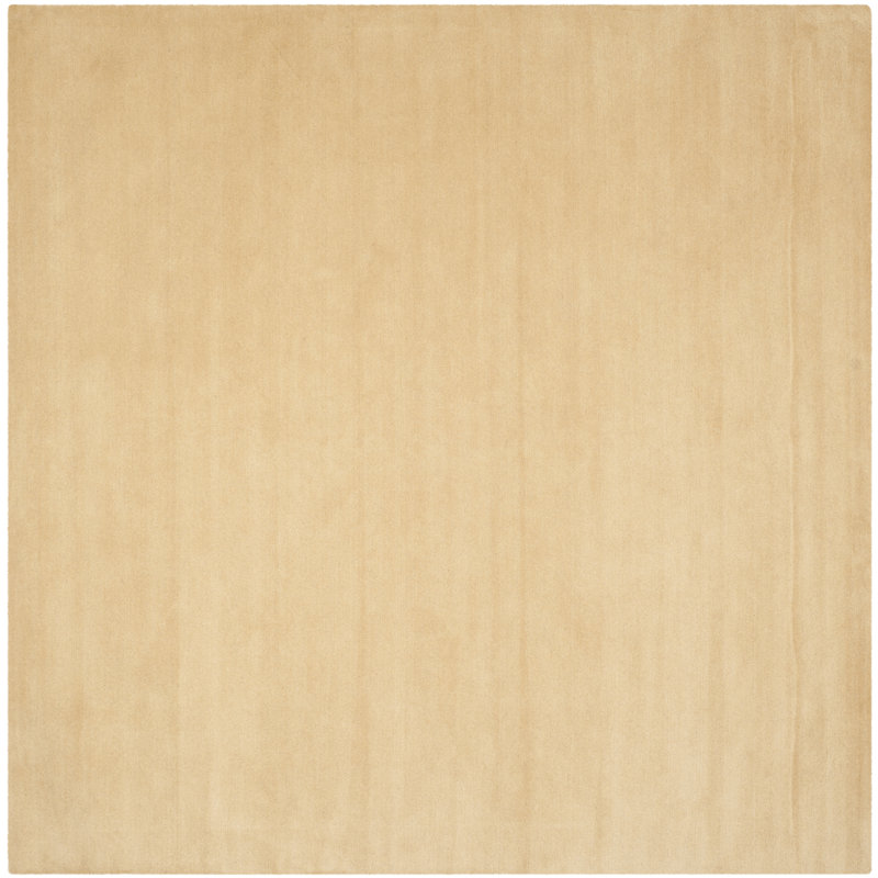 Tapis beige en laine Moreau, Carré 6 pi