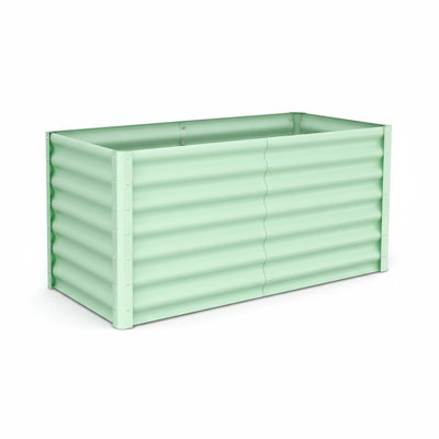 Rectangular Metal Raised Garden Bed, Outdoor Galvanized Steel Planter Box for Vegetables, Flowers, and Herbs – Durable, Non-Toxic, Easy Assembly