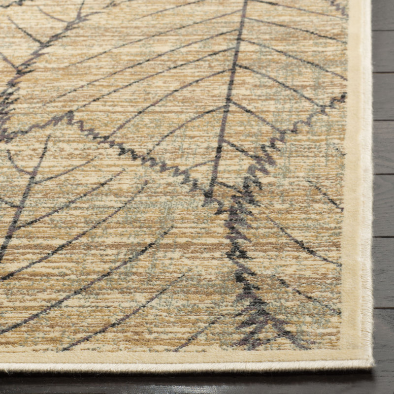 Martha Stewart Viscose Pile Floral Rug, Rectangle 2'7" x 4'