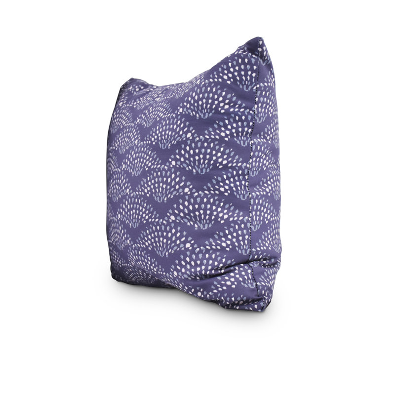 Purple Geometric Floral Square Decorative Throw Pillow