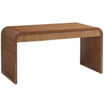 Ecworld Modern Design Workstation Desk with Hidden Cord Management Panels - Pine