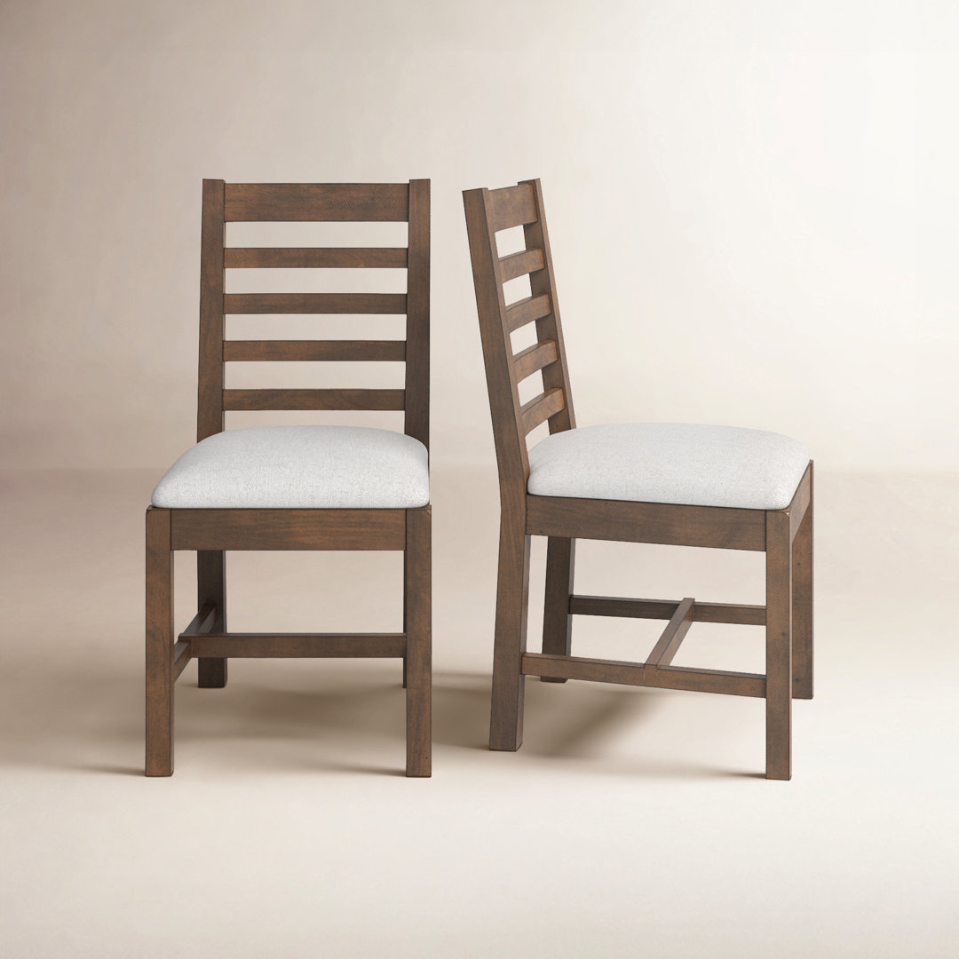 Kinston Solid Wood Upholstered Dining Chair (Set of 2) Rosalind Wheeler